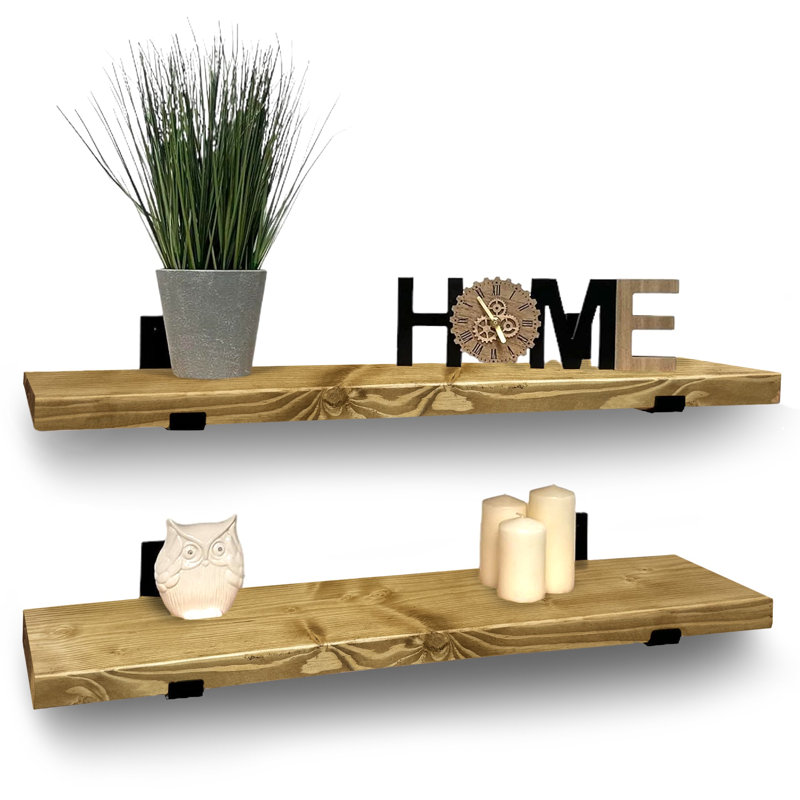 Vaasa 2 Piece Wood, 4.5cm H x 100cm W x 22cm D, Dark Oak