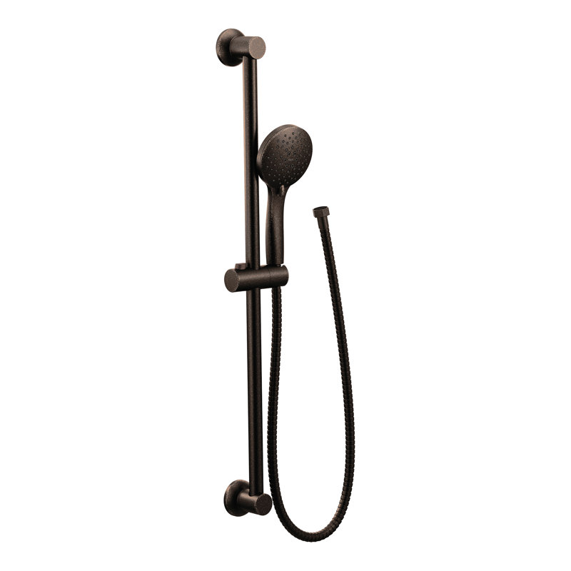 Douche à main 5 fonctions Moen Eco-Performance avec barre coulissante de 30 pouces et tuyau de 69 pouces, Bronze huilé