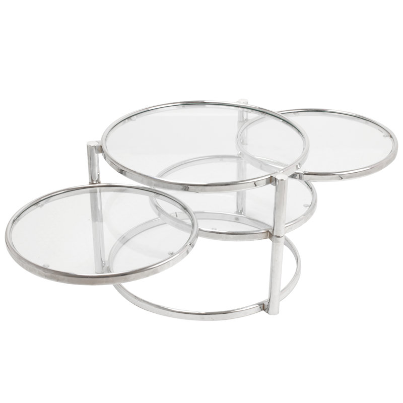 Glass Top Sled End Table
