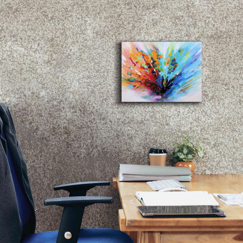 "Positif Vibes" par Christov Art, H 12 po x l 16 po x P 0,75 po