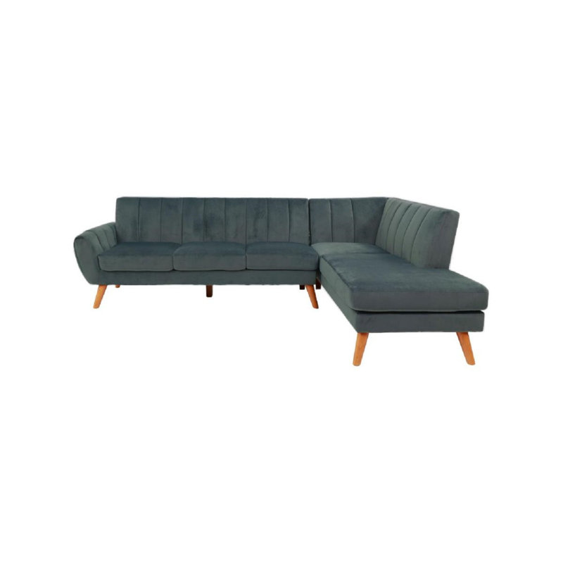Canapé moderne modulaire en similicuir 2 pièces, Gris foncé
