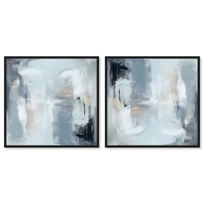 «Moonlit Veil I Set Canvas Minimalisme Abstract» par Art Remedy