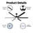 72 In. Ceiling Fan With Tri-cct 1350-lumen Led, 6 Aluminum Blades, Dc Motor, Remote Control And 3 Downrods-253532073