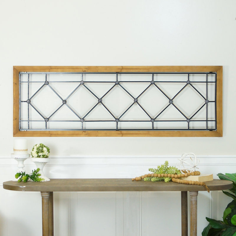 VIP Metal 47.25 in. Brown Grate Wall Decor