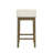 Annikah Modern Transitional Wood Counter Height Kitchen Bar Stool In Putty Brown Finish With White Boucle Fabric Upholstered Seat - Set Of 3-1475945099-1475945096-1475945102