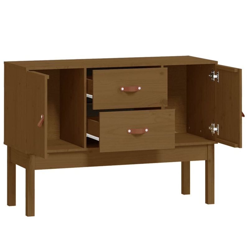 Mashaun 110cm Solid Wood Sideboard, Honey Brown