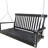 Outdoor Wood Swing Bench With , Hanging . Black, 800 Lbs Capacity, Easy To Assemble In Patio, Garden, Yard, Load Capacity. Assembly For Garden Porch, Backyard