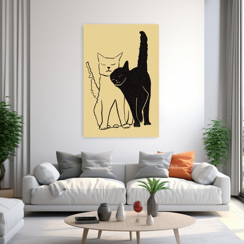 Art contemporain, art contemporain pour chat, H 60 po x l 40 po