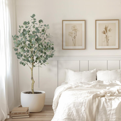 Eucalyptus Tree Artificial,Faux Eucalyptus Tree With Silver Dollar Leaves