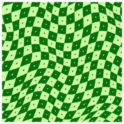 Green Wavy Checkered Blankets