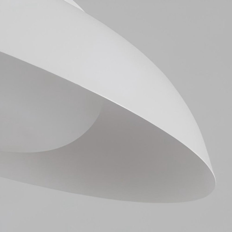 Modern 1-Light Ceiling Pendant with White Shade