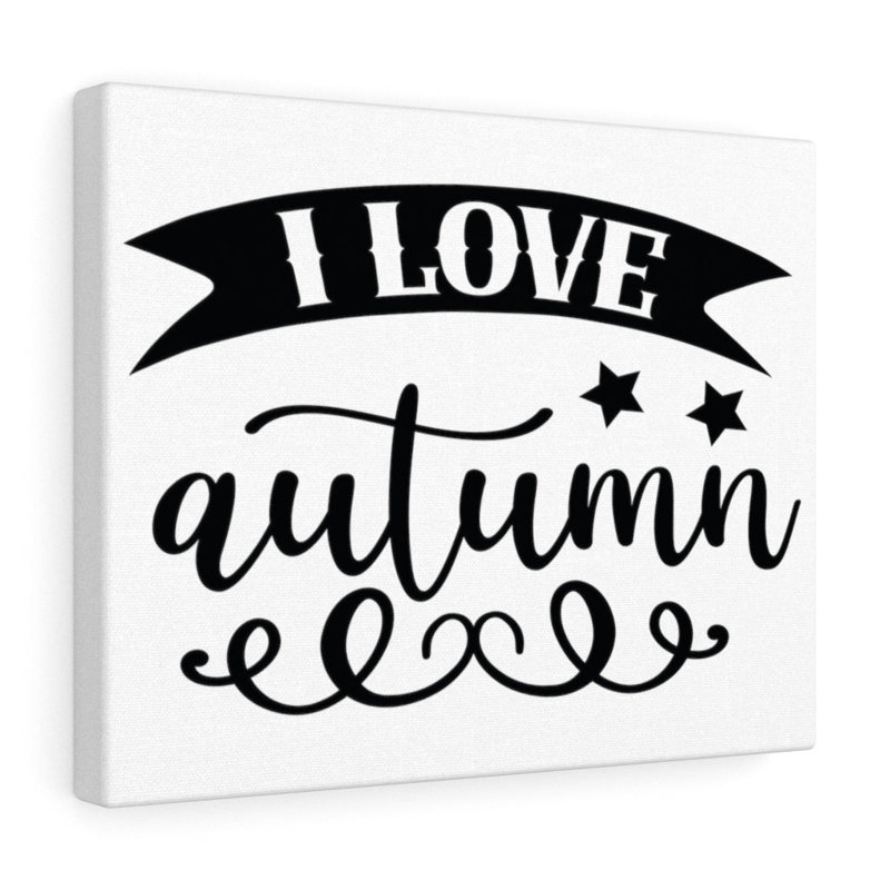 I Love Autumn - Wrapped Canvas Print