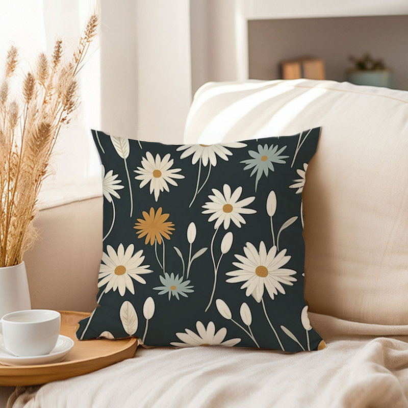 Animals William Morris Birds Damask Pattern I Cottage, 18"H x 18"W, Floral Daisy Pattern XV Cottage & Cottagecore