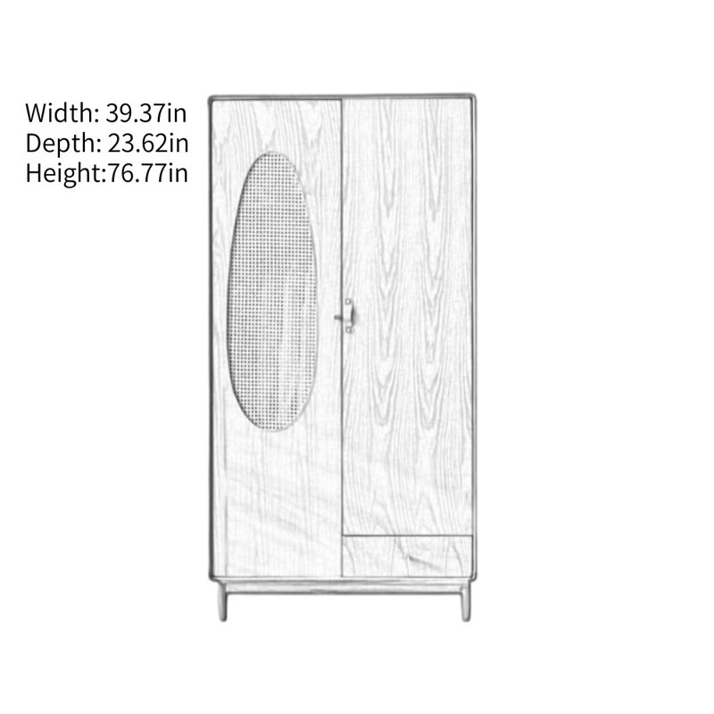 Simple Solid Wood Design Wardrobe