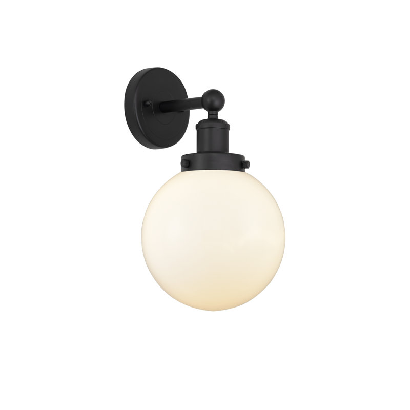 Chalkhill Steel Armed Sconce, Matte White, Matte Black