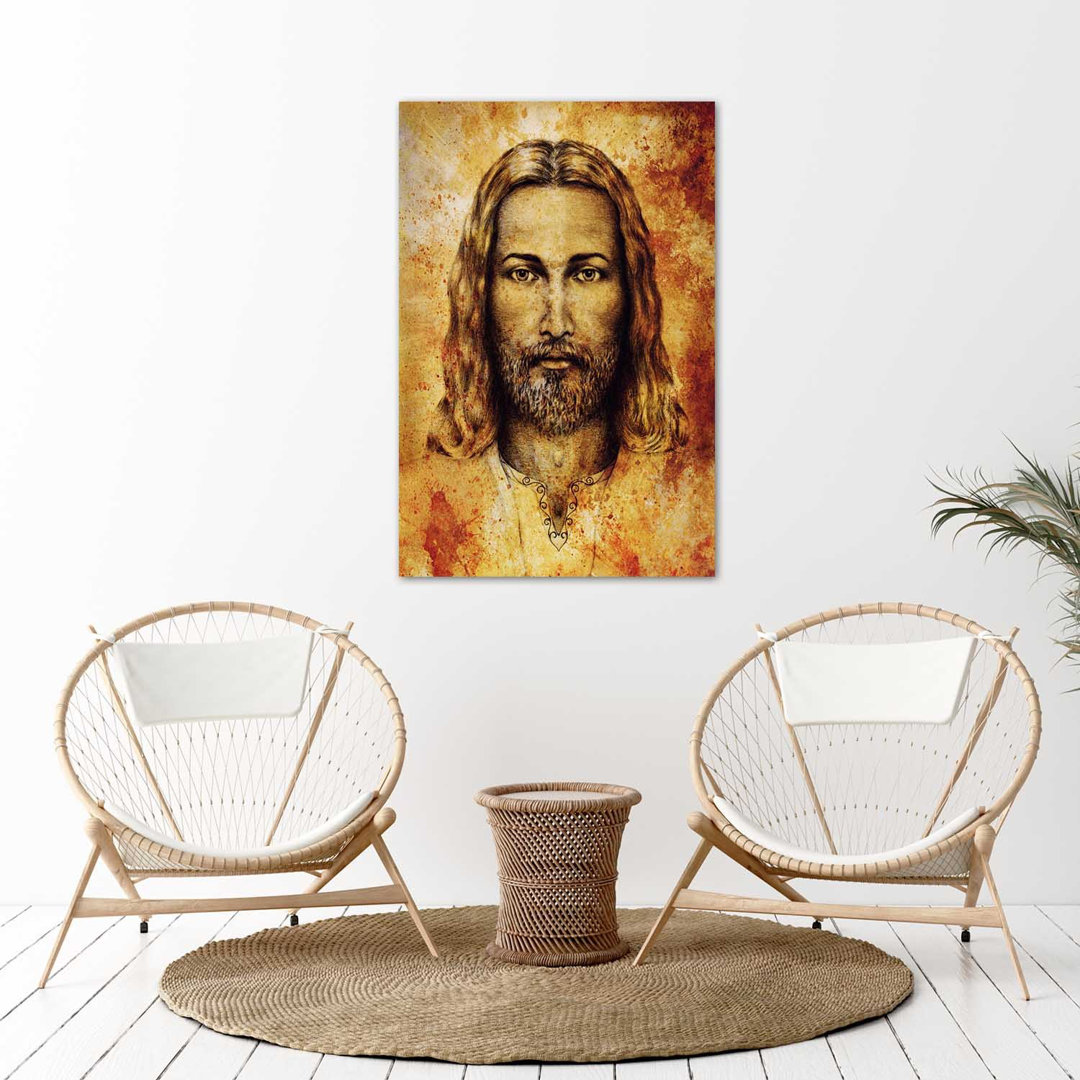 Grafikdruck Grabtuch von Turin Gesicht von Jesus Christus