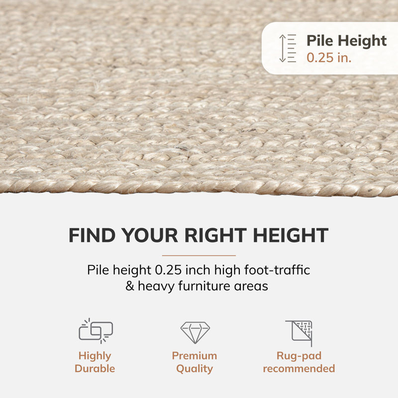 Gage Hand Braided Indoor Rug, Rectangle 5' x 8'