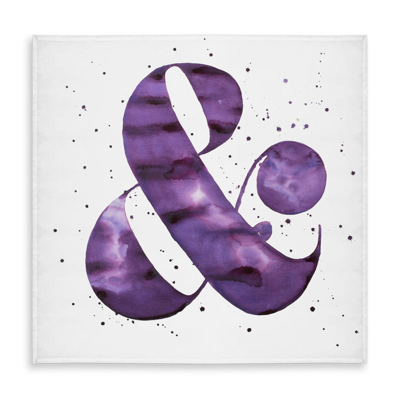Ampersand Purple Tablecloth | Modern Indoor/Outdoor Decor, Purple