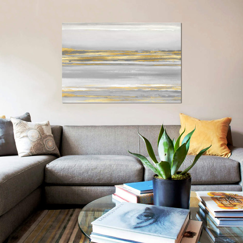 «Subtle Reflections With Gray» par Allie Corbin - Impression sur toile tendue sur châssis, H 8 po x l 12 po x P 0,75 po
