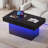 Electric Lift-top Coffee Table With Led Lighting & Storage-1956623329