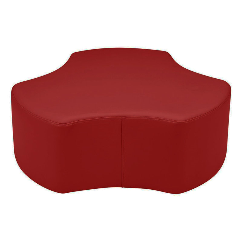 Pro Series Upholstered Cog Ottoman 12" Height, Crimson