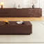 Table basse en cerisier avec 4 tiroirs de rangement-677737442