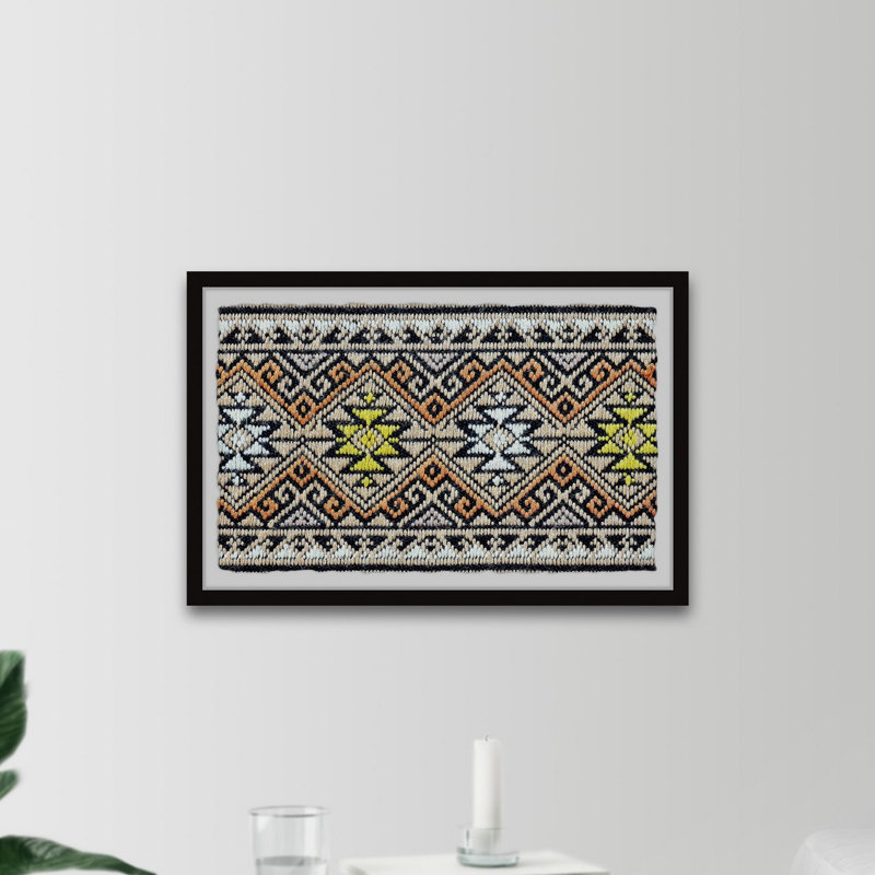 Printed Lines - Single Picture Frame Print, 20cm H x 30cm W x 3.81cm D