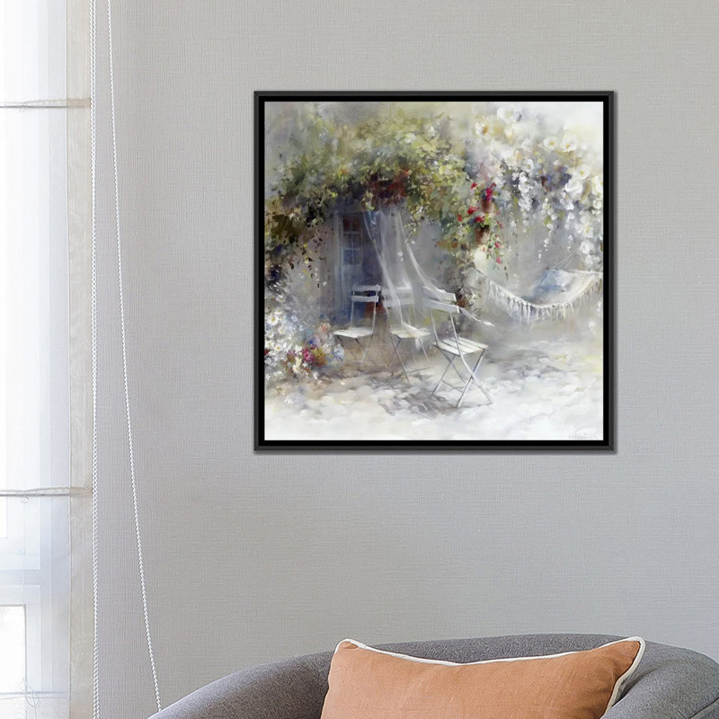«Just Peace», reproduction sur toile, H 26 po x l 26 po x P 1,5 po, Toile avec cadre noir, Pas de tapis
