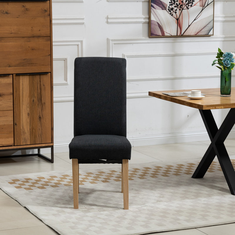 Rimini 0cm H Upholstered Dining Chair, Polyester Blend/Black