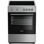 24" Electric, True Convection w/fan and Circular Element, Smooth Top 4 Zone, Stainless