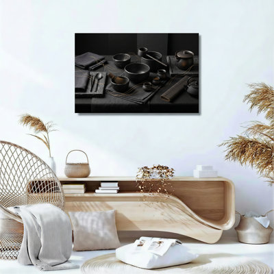 Ensemble de 1 tableau sur toile « Thé noir »