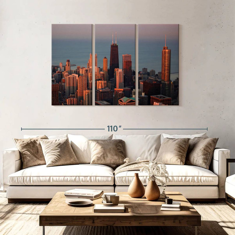 Sireci Chicago Sunset Glow, 48" H x 74" W