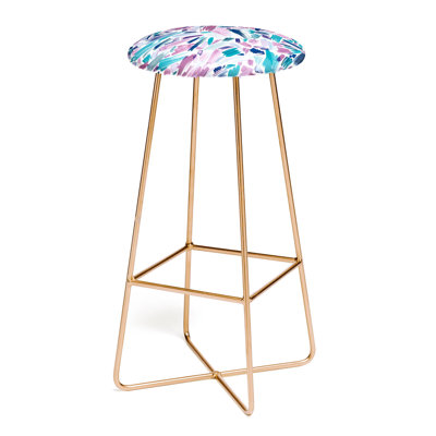 Ninola Upholstered Counter Stool with Metal Frame
