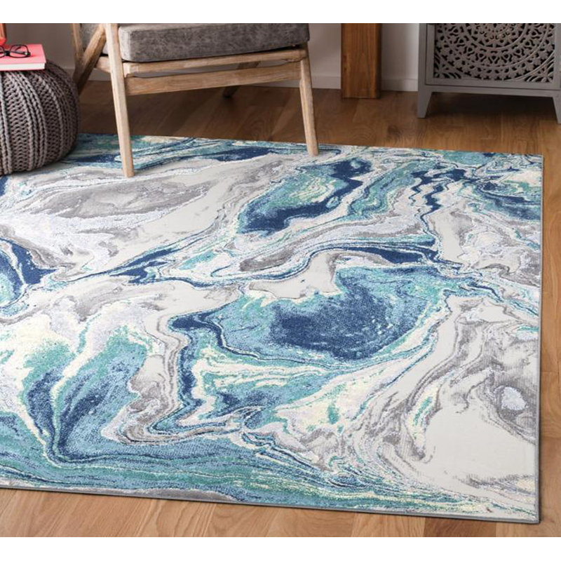 Abbdelrahmane Abstract Indoor / Outdoor Area Rug, Rectangle 200 x 290cm