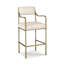 Upholstered Stool with Metal Frame