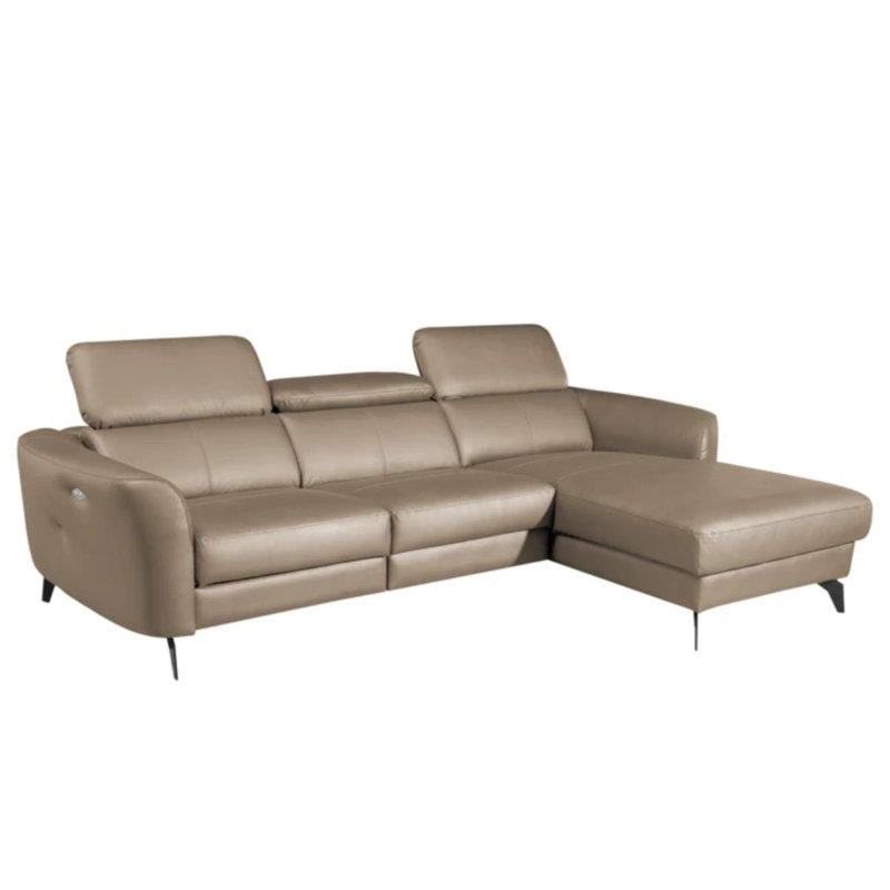 Hales Reclining Corner Sofa, Taupe, Right Hand Facing