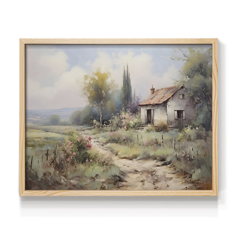 Paysages rétro-dxlviii - reproduction encadrée - réversible, Naturel, H 22 po x l 28 po