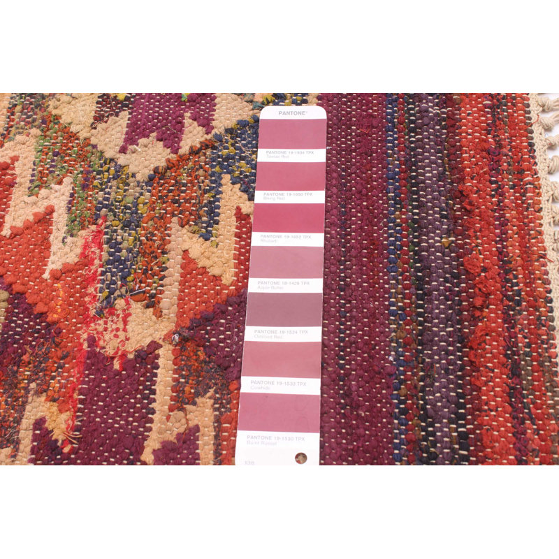 Jeu de couleurs magenta foncé Kilim, Rectangle 9 pi x 12 pi