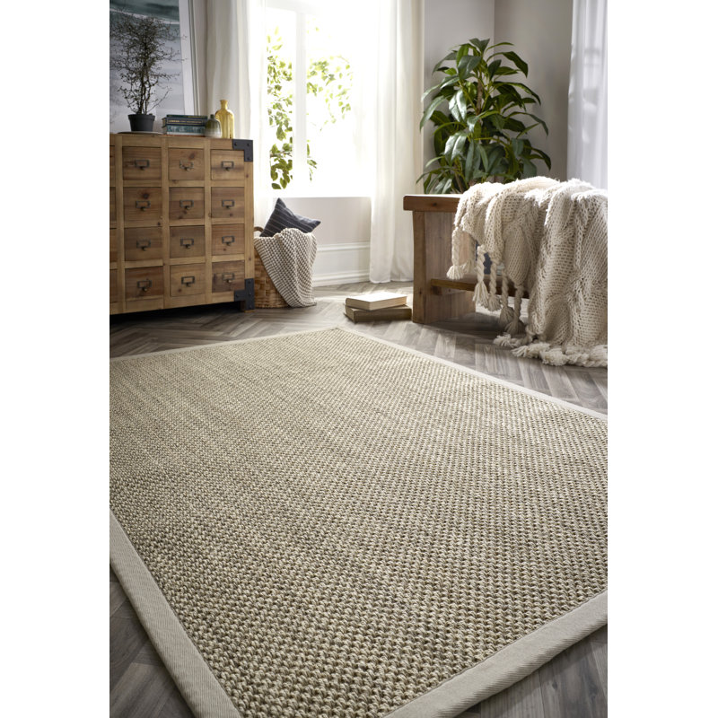 Haugen Solid Colour Jute / Sisal Hand Braided Area Rug, Rectangle 160 x 230cm