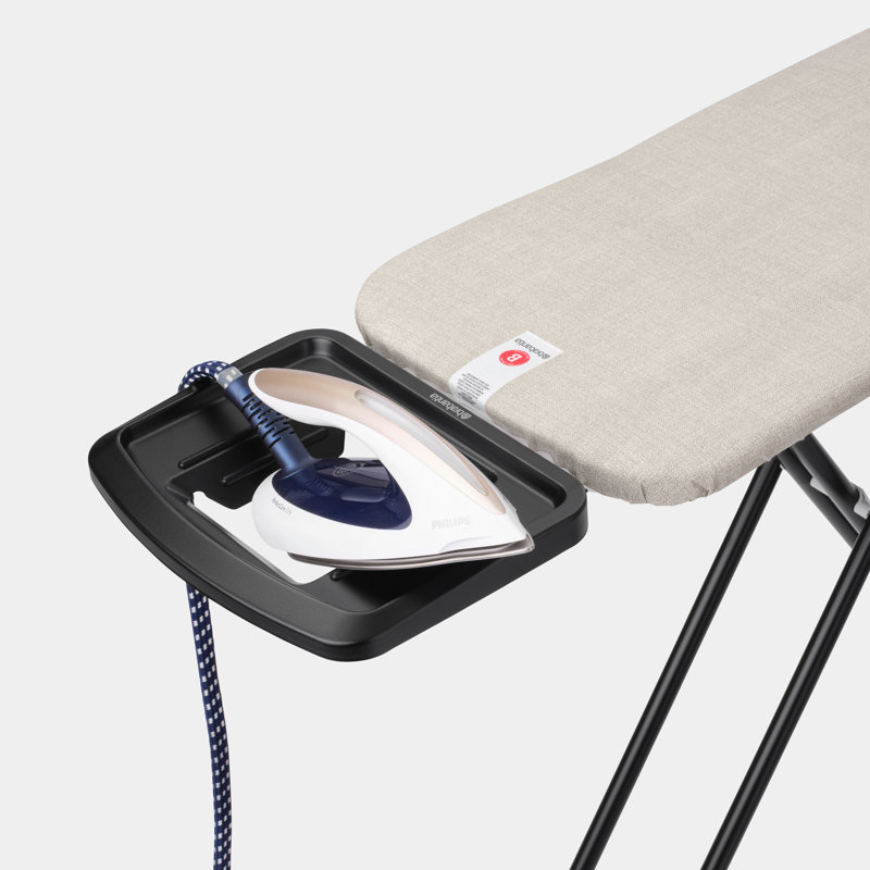 Brabantia Size B Ironing Board with Solid Steam Iron Rest, Denim Grey