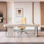 Modern Minimalist White Solid Wood Office Desk-107821639