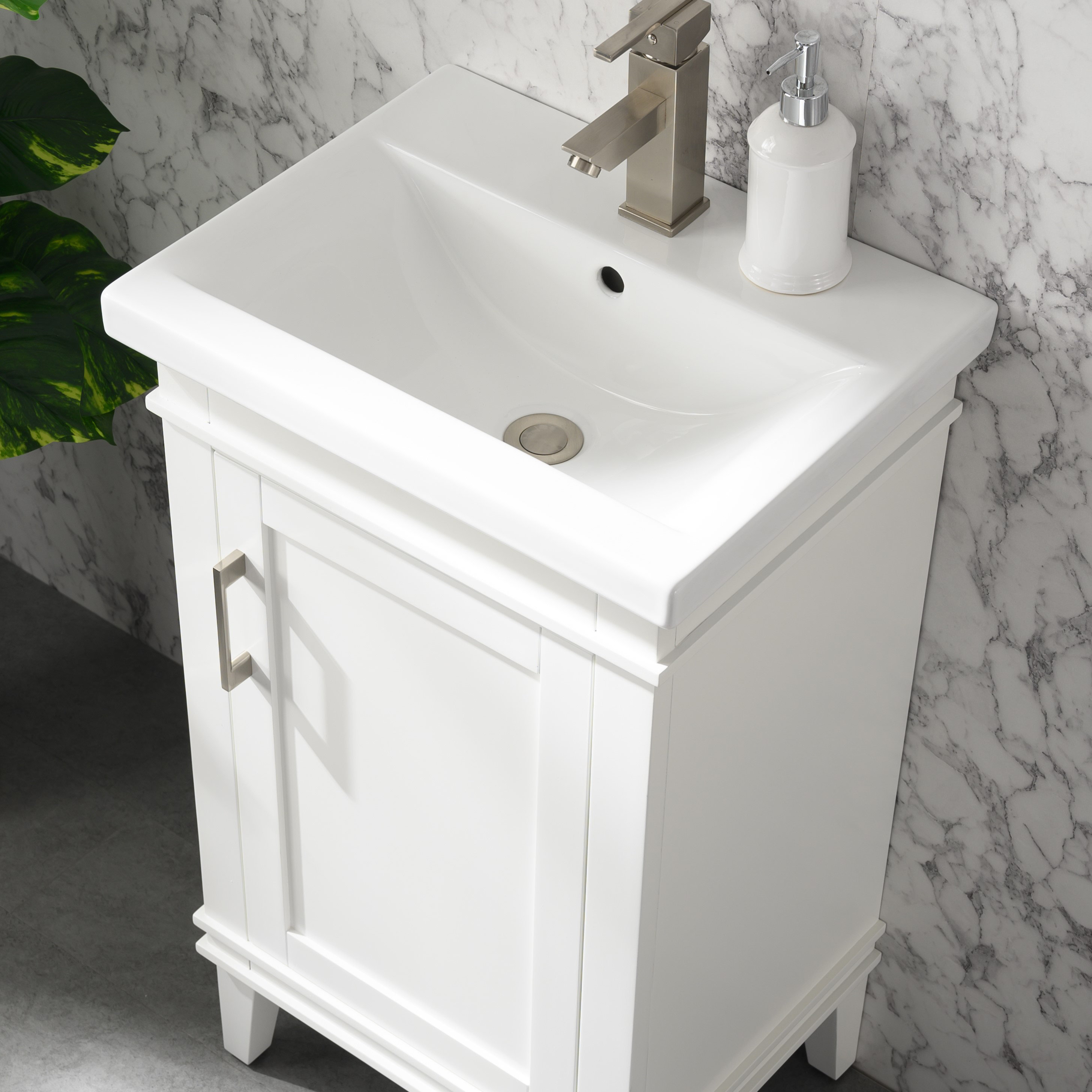 Reynaldo 20 Single Bathroom Vanity with Ceramic Top