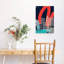 Urban Skyline Art, Montreal City Geometric Contemporary City Wall Art Print 1 Piece Wrapped Canvas Wall Art-1110206244