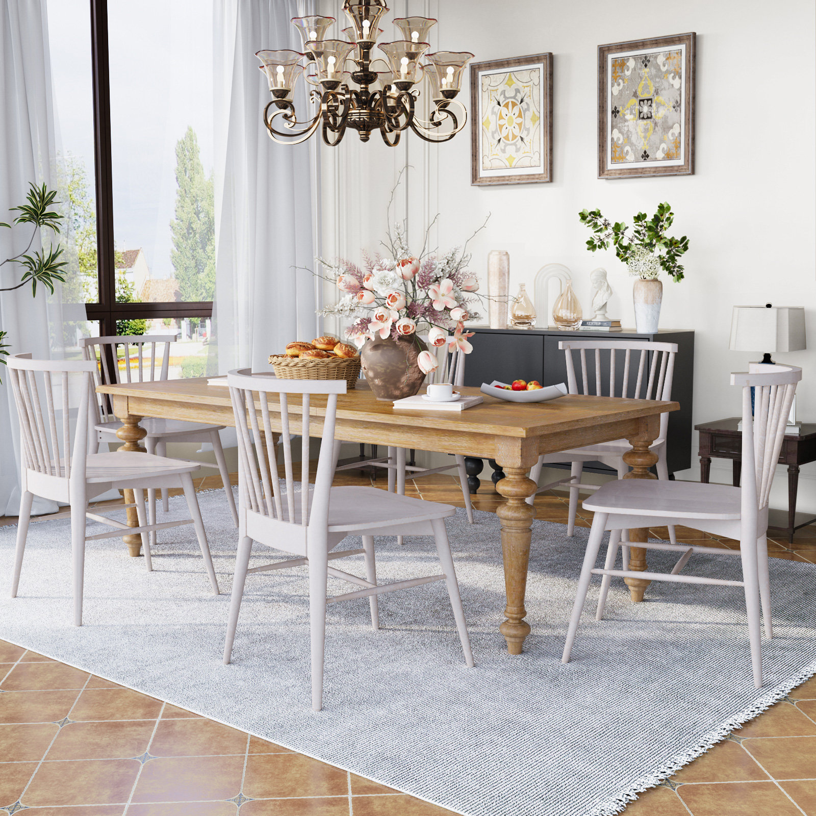Alcott Hill® Extendable Solid Wood Dining Table Sets | Wayfair