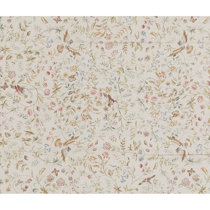 Hand-Knotted High-Quality Beige and Beige Area Rug