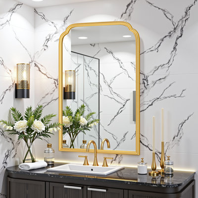 Miroir de salle de bain moderne à coins arrondis