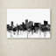 « lubbock texas horizon bw », reproduction d’impression sur toile tendue-25678680