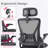 Ergonomic Mesh Office Swivel Chair With Lumbar Support, Headrest And Flip-Up Armrests-994110933