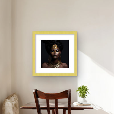 Trance State - Yellow Woman, reproduction encadrée avec passe-partout | Décoration intérieure