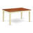 5 Piece Modern Dining Table Set Includes a Rectangle Wooden Table with Butterfly Leaf and 4 Dining Chairs, Buttermilk & Cherry-20549048-49668354
